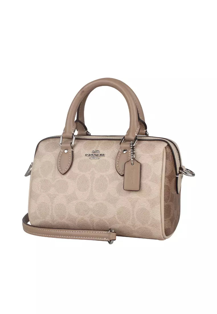 Coach Mini Rowan Crossbody Bag In Blocked Signature Canvas