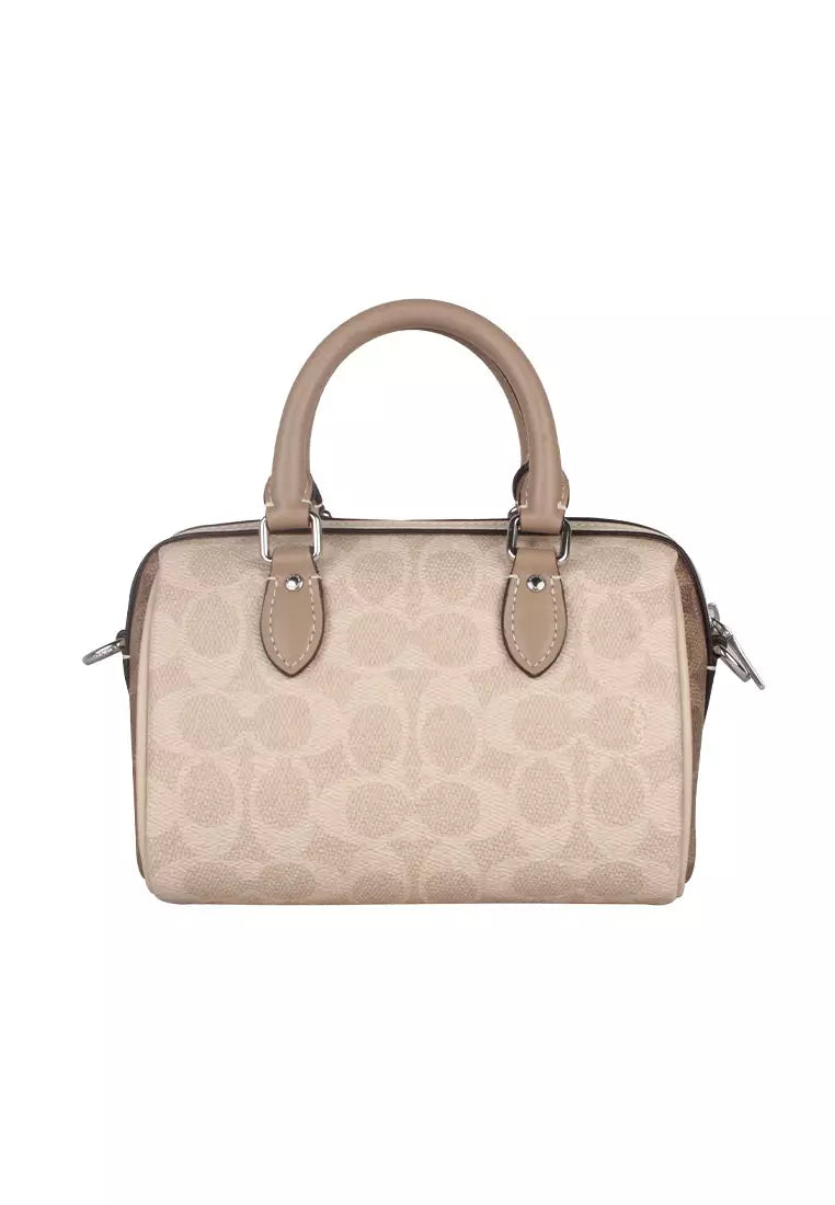 Coach Mini Rowan Crossbody Bag In Blocked Signature Canvas