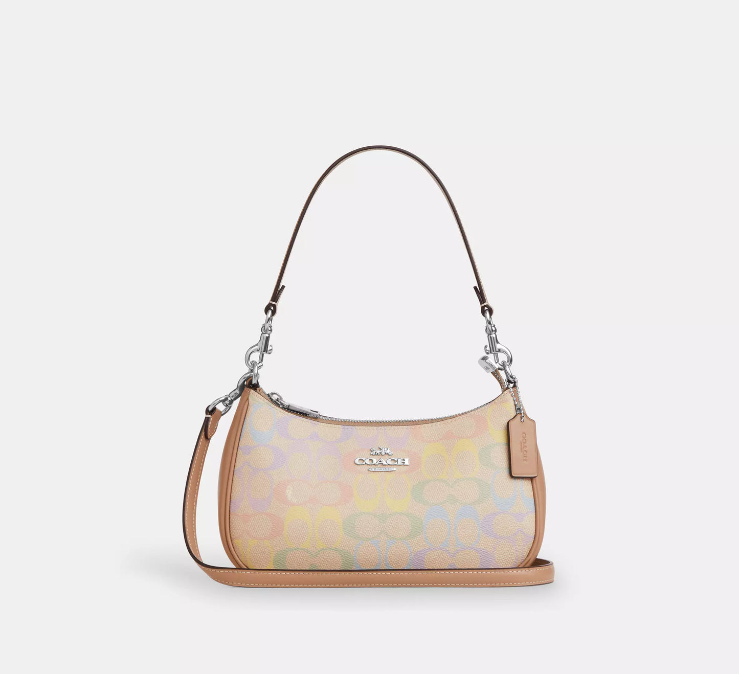 Coach Teri Shoulder Bag In Rainbow Signature Canvas