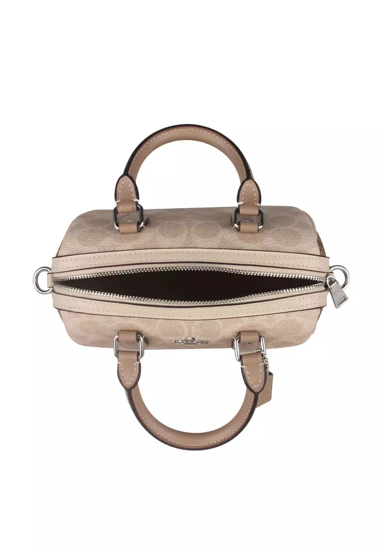Coach Mini Rowan Crossbody Bag In Blocked Signature Canvas