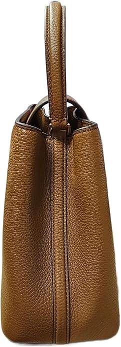 Tory Burch Britten Moose Brown Satchel, Medium, Women's