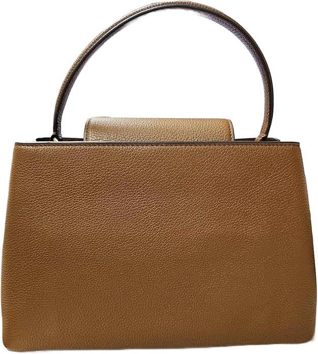 Tory Burch Britten Moose Brown Satchel, Medium, Women's