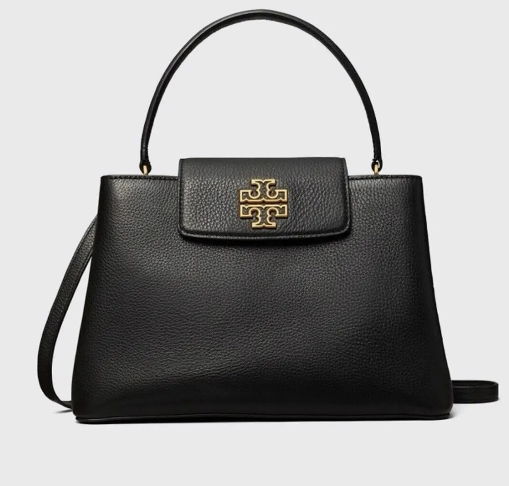 Tory Burch Britten Medium Satchel in Black