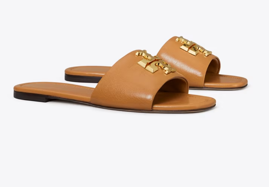 TORY BURCH ELEANOR SLIDE in caramel corn