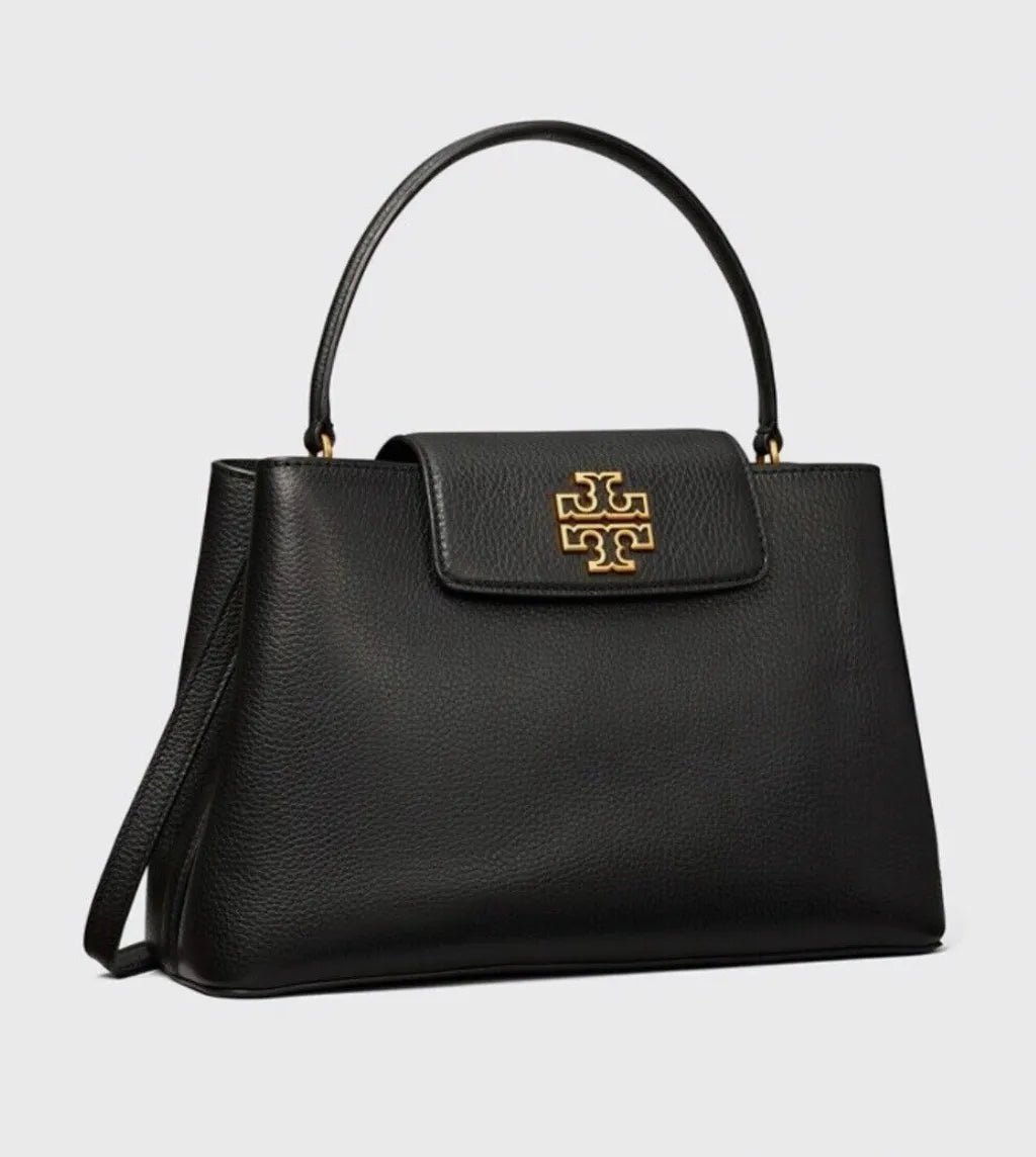 Tory Burch Britten Medium Satchel in Black