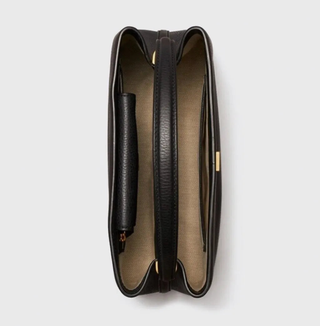 Tory Burch Britten Medium Satchel in Black