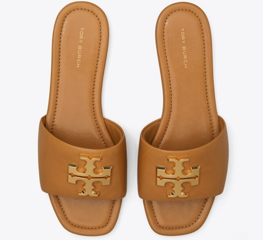 TORY BURCH ELEANOR SLIDE in caramel corn