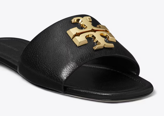 TORY BURCH ELEANOR SLIDE in Black