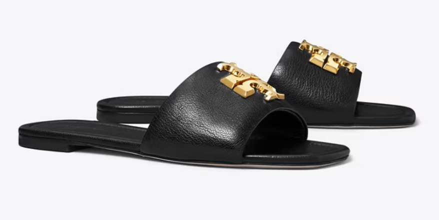 TORY BURCH ELEANOR SLIDE in Black