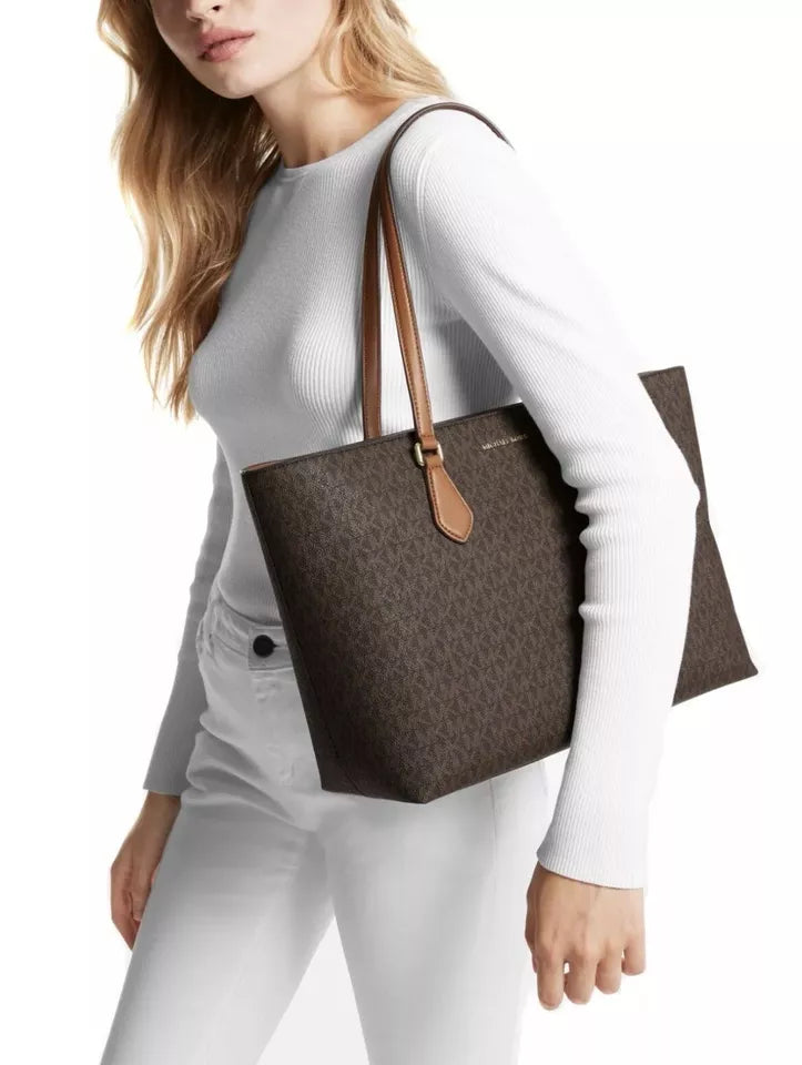 Michael Kors Handbag Sheila Large Mf Tote Bag Signature Brown