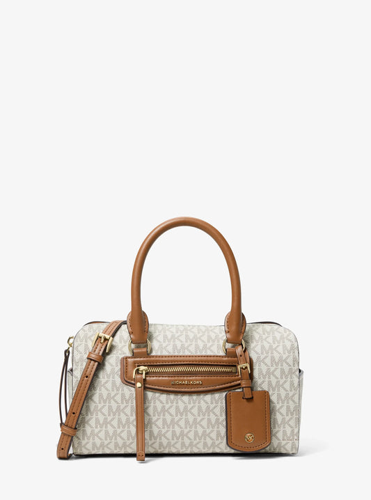 Michael Kors Jet Set Travel Extra-Small Signature Logo Duffel Crossbody Bag