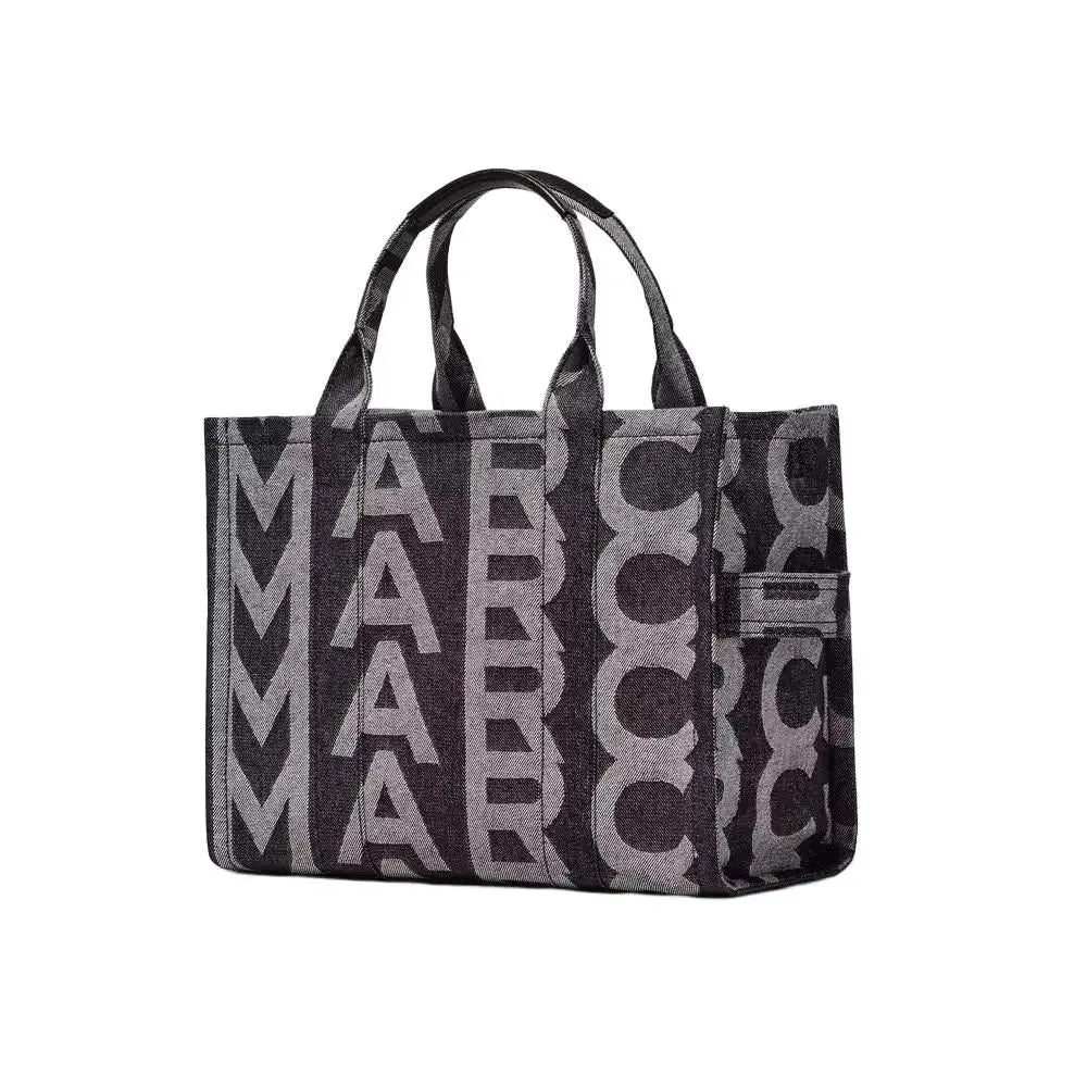 Marc Jacob THE MONOGRAM DENIM MEDIUM TOTE BAG IN DENIM BLUE