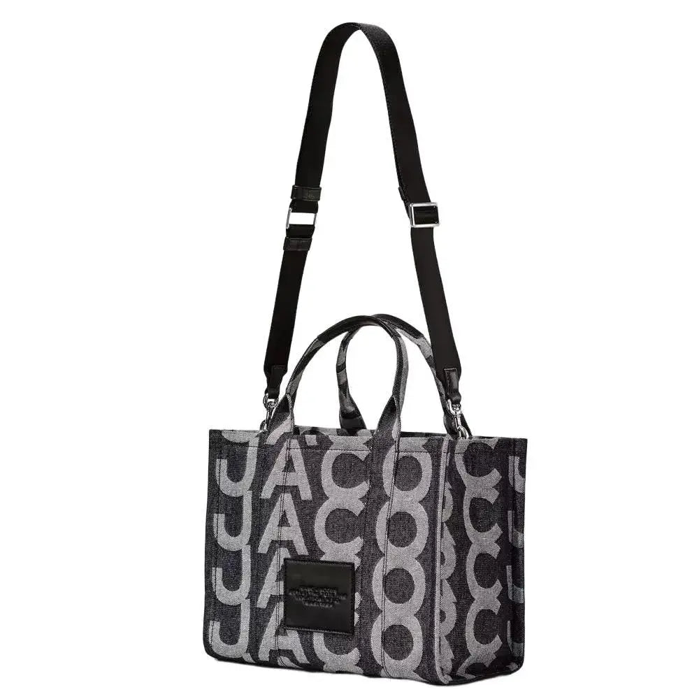 Marc Jacob THE MONOGRAM DENIM MEDIUM TOTE BAG IN DENIM BLUE
