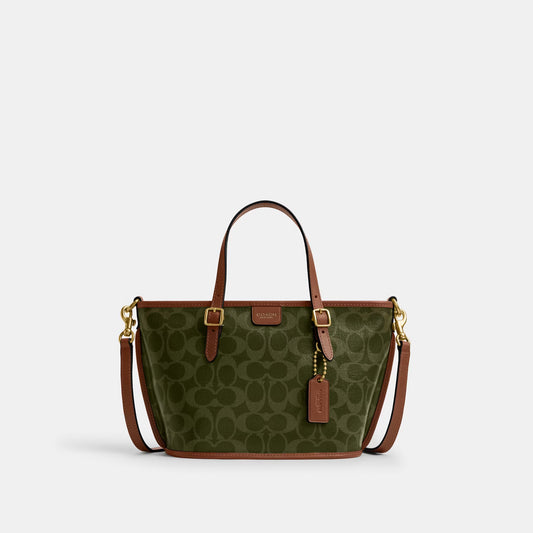 Coach TAXI TOTE BAG 21 IN SIGNATURE CANVAS