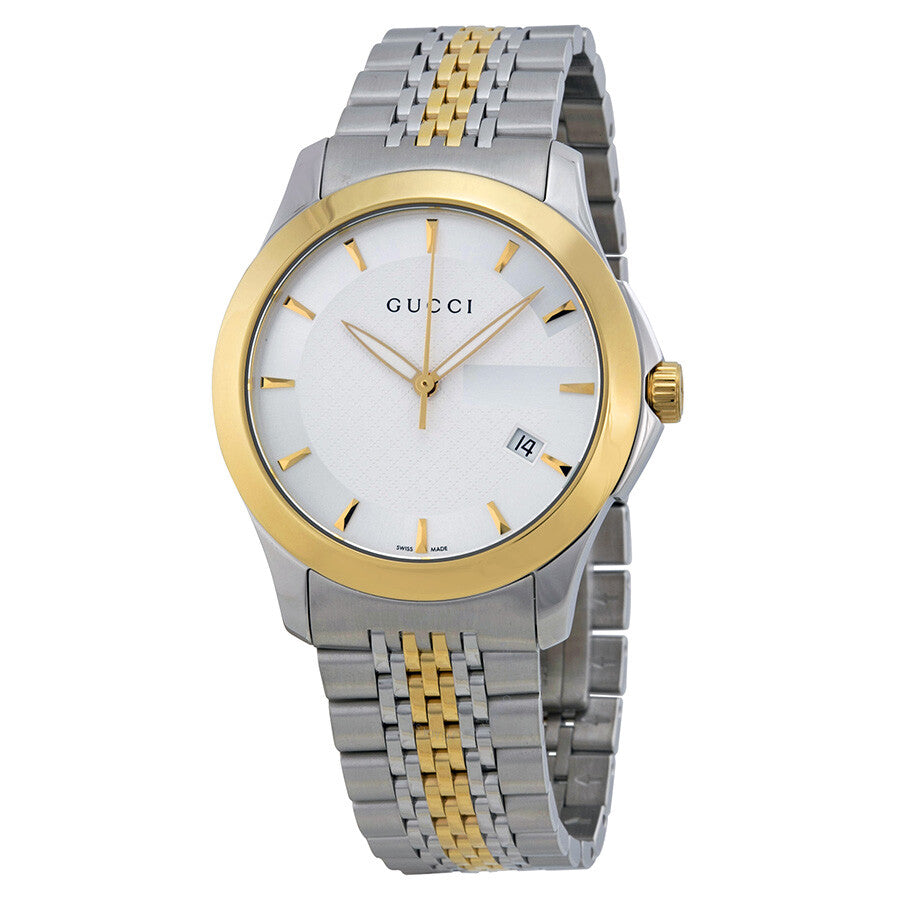 Gucci Unisex Swiss Made Quartz | Stainless Steel Silver | Dial 38mm | Watch YA126409