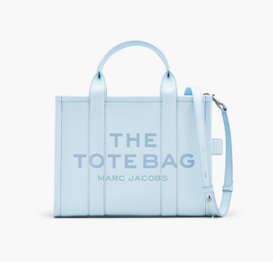 Marc Jacob THE LEATHER MEDIUM TOTE BAG in sky blue