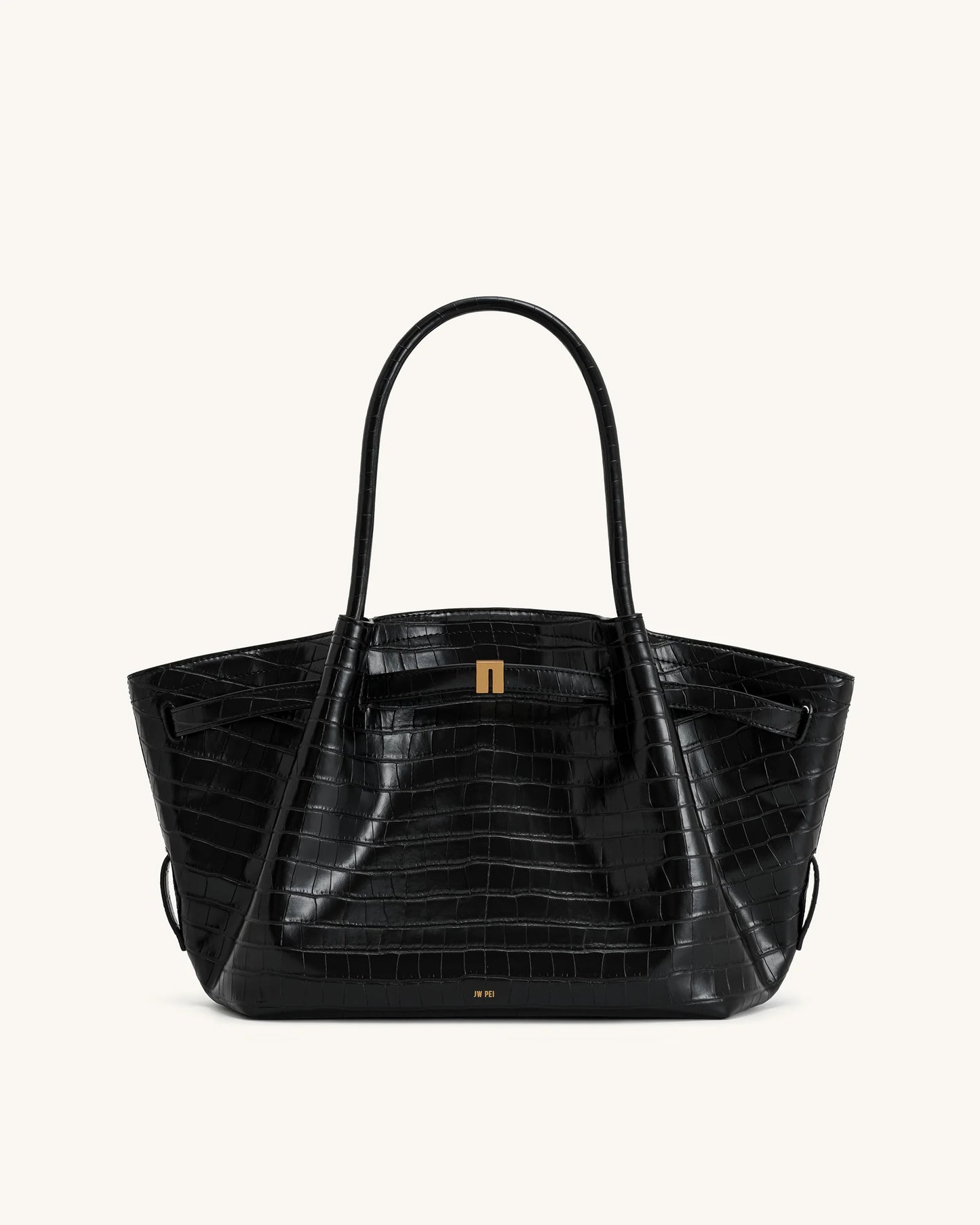 Jw Pei Hana Medium Tote Bag - Black Croc