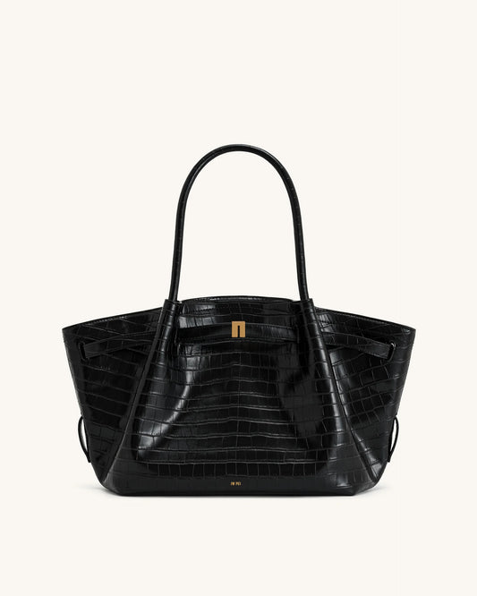 Jw Pei Hana Medium Tote Bag - Black Croc