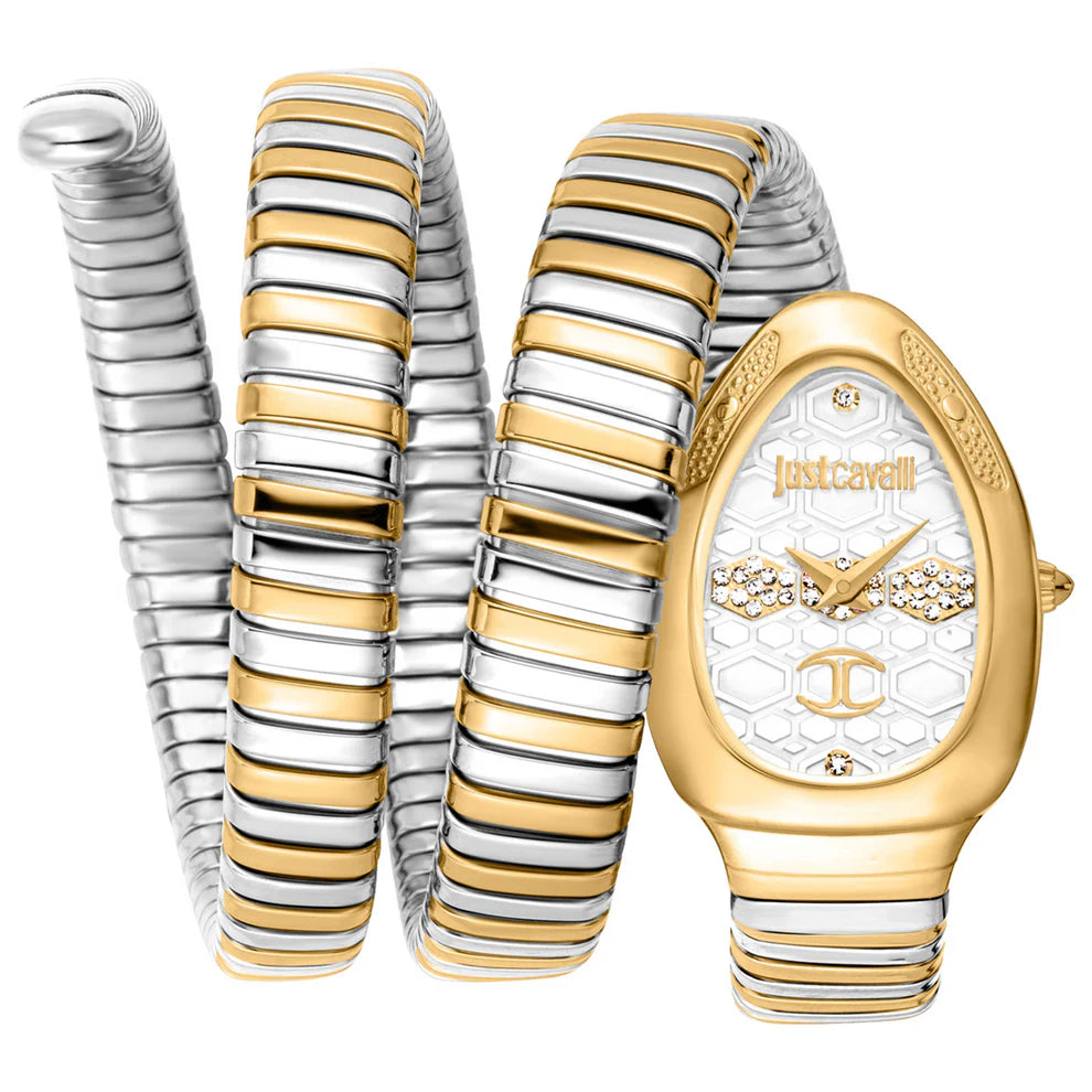 Just Cavalli  Signature Snake Quartz Silver Dial Women's Watch JC1L232M0055