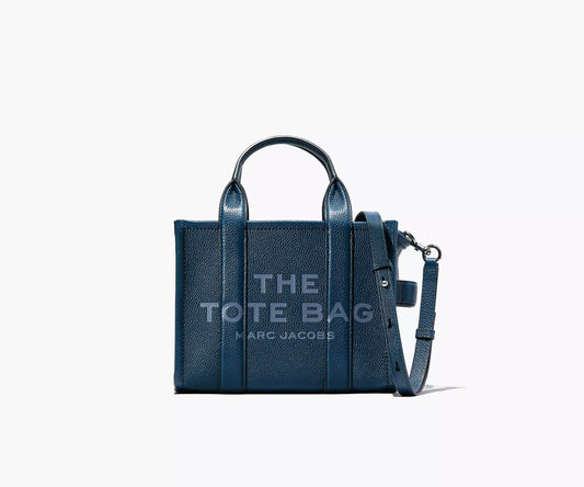 The Marc Jacobs Small Tote Bag Leather Blue Sea