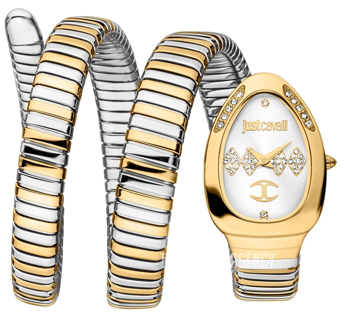Just Cavalli Signature Snake Vezzoso Silver colored/Gold toned steel JC1L230M0065