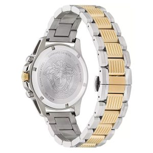 Versace Men’s Quartz Swiss | Made Two Tone | Stainless Steel Silver | Dial 45mm Watch | VE3J00522