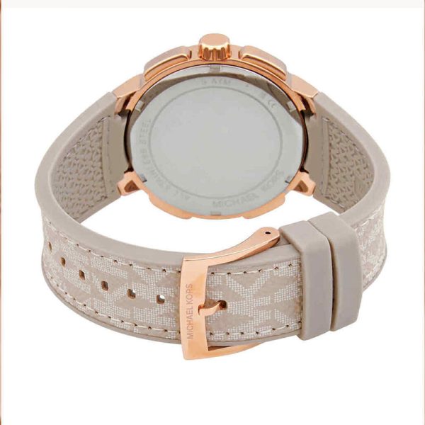 Michael Kors Women’s Quartz Sand Silicone Strap White Dial 42mm Watch MK6949