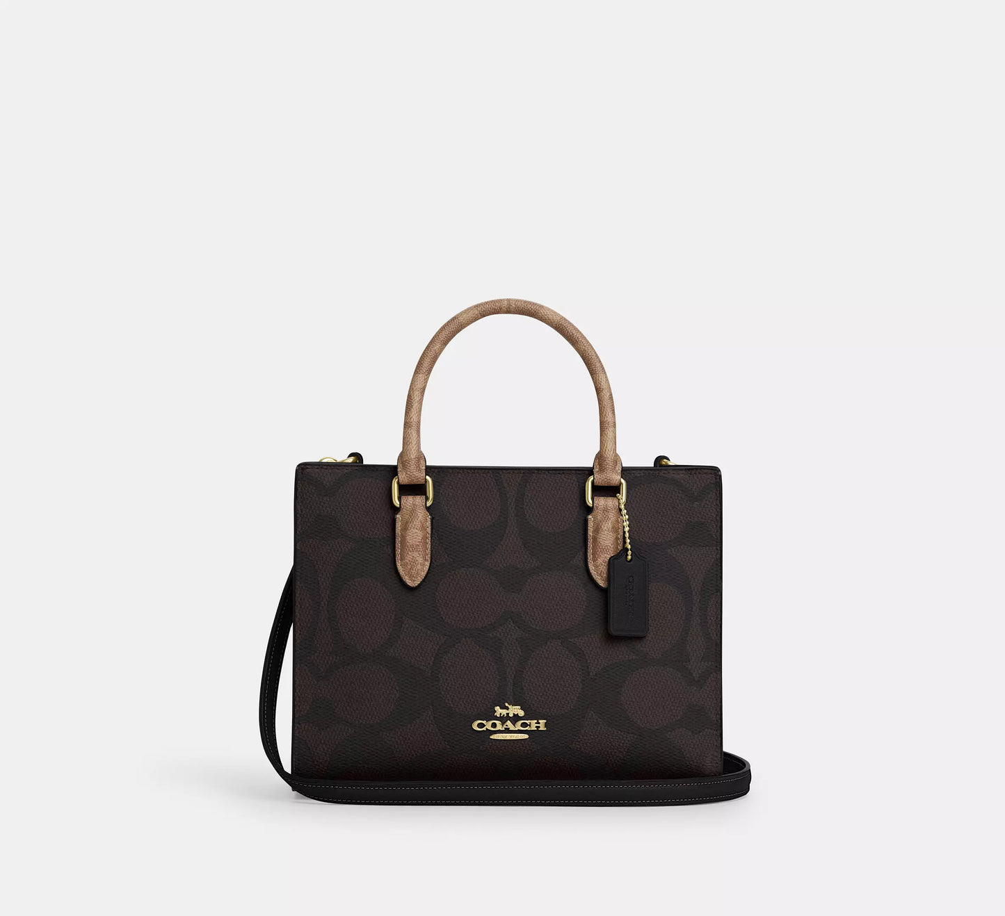 Coach Maggie Small Tote Bag In Blocked Signature Canvas