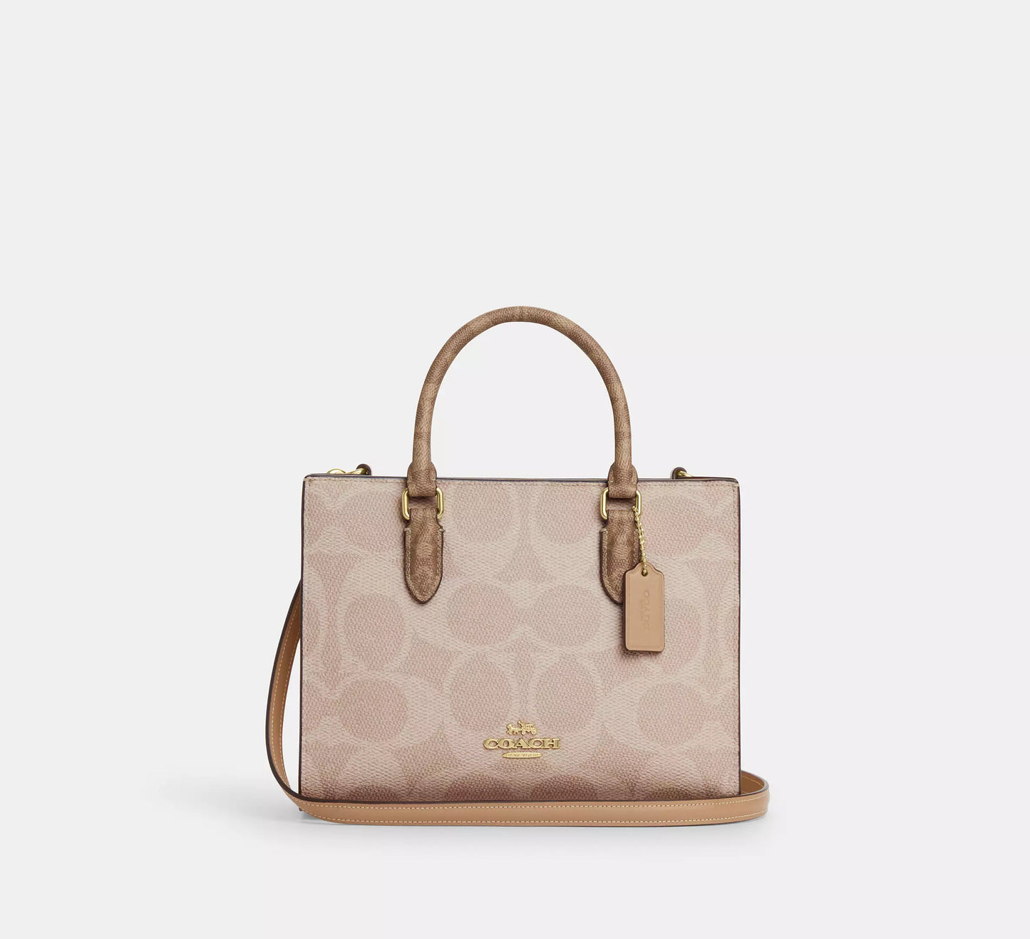 Coach Maggie Small Tote Bag In Blocked Signature Canvas
