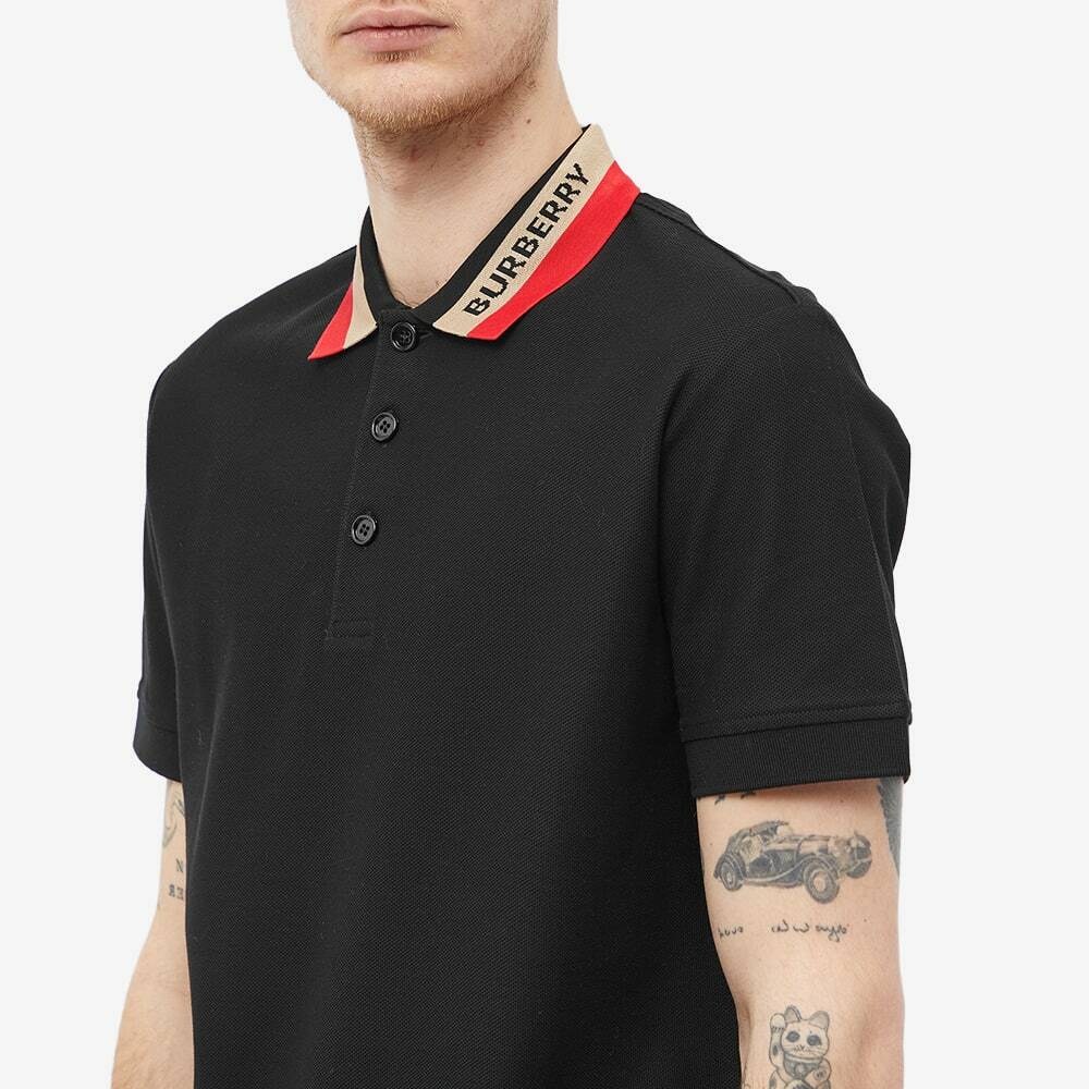Burberry Men's Edney Polo Shirt in Black Large