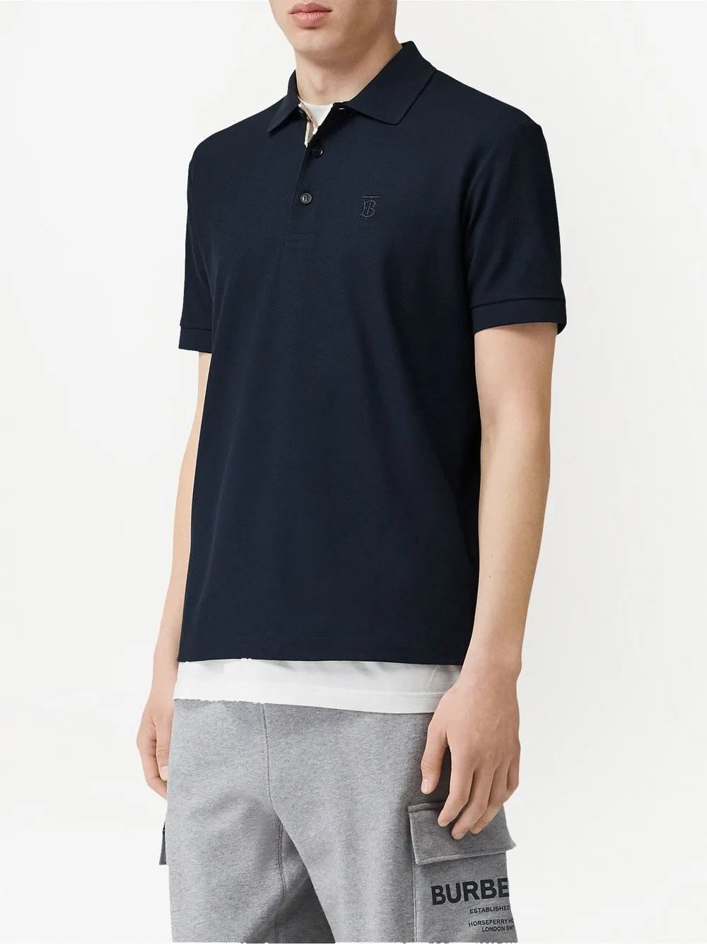 Burberry logo-embroidered polo shirt