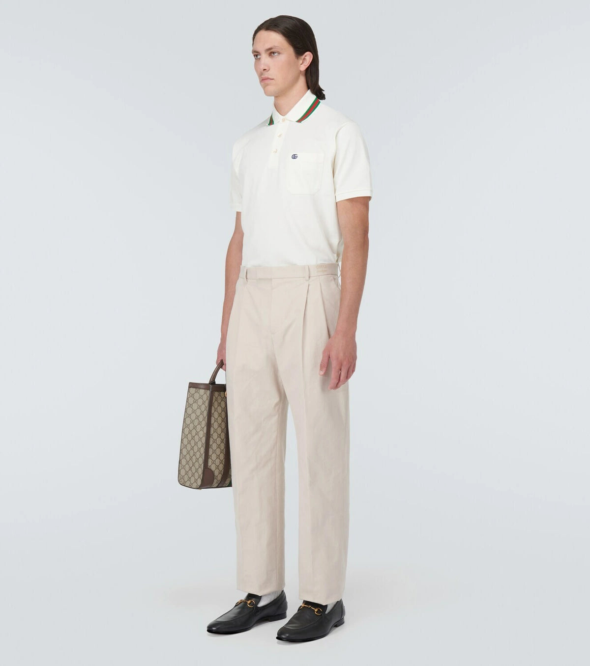 Gucci Double G cotton-blend piqué polo shirt