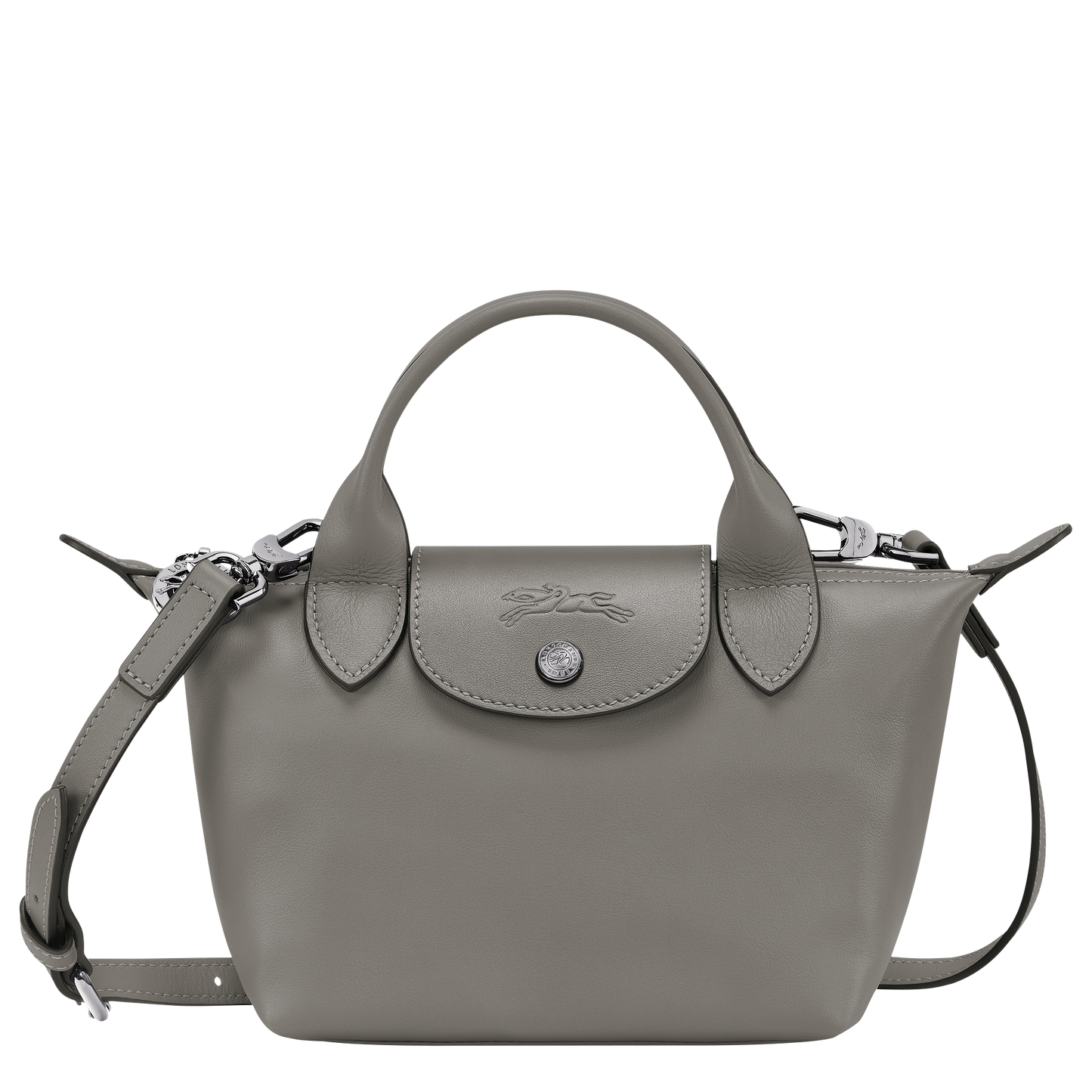 Long Champ Le Pliage Xtra XS Handbag Turtledove - Leather