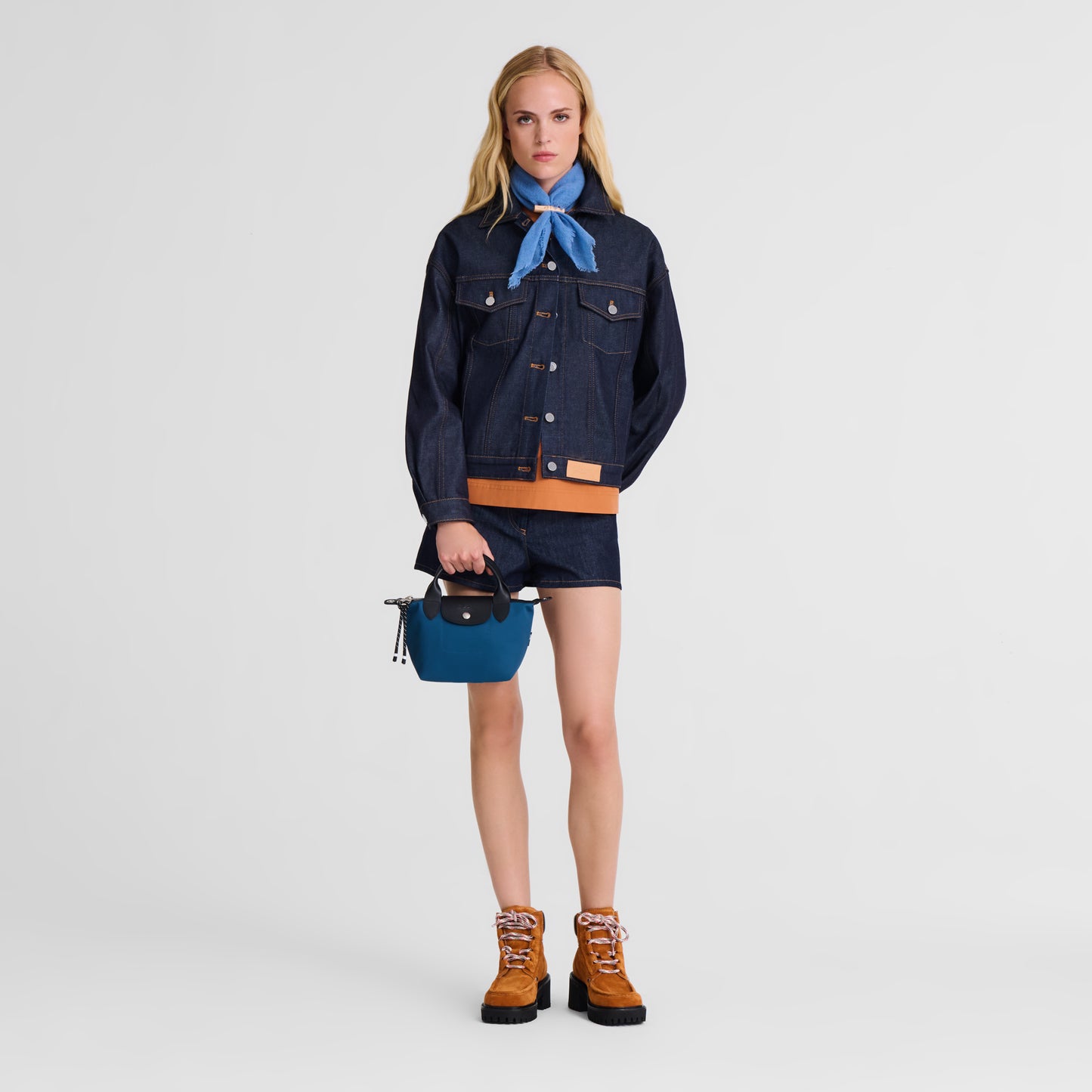 Long Champ Le Pliage Energy XS Handbag Ink blue - Recycled canvas