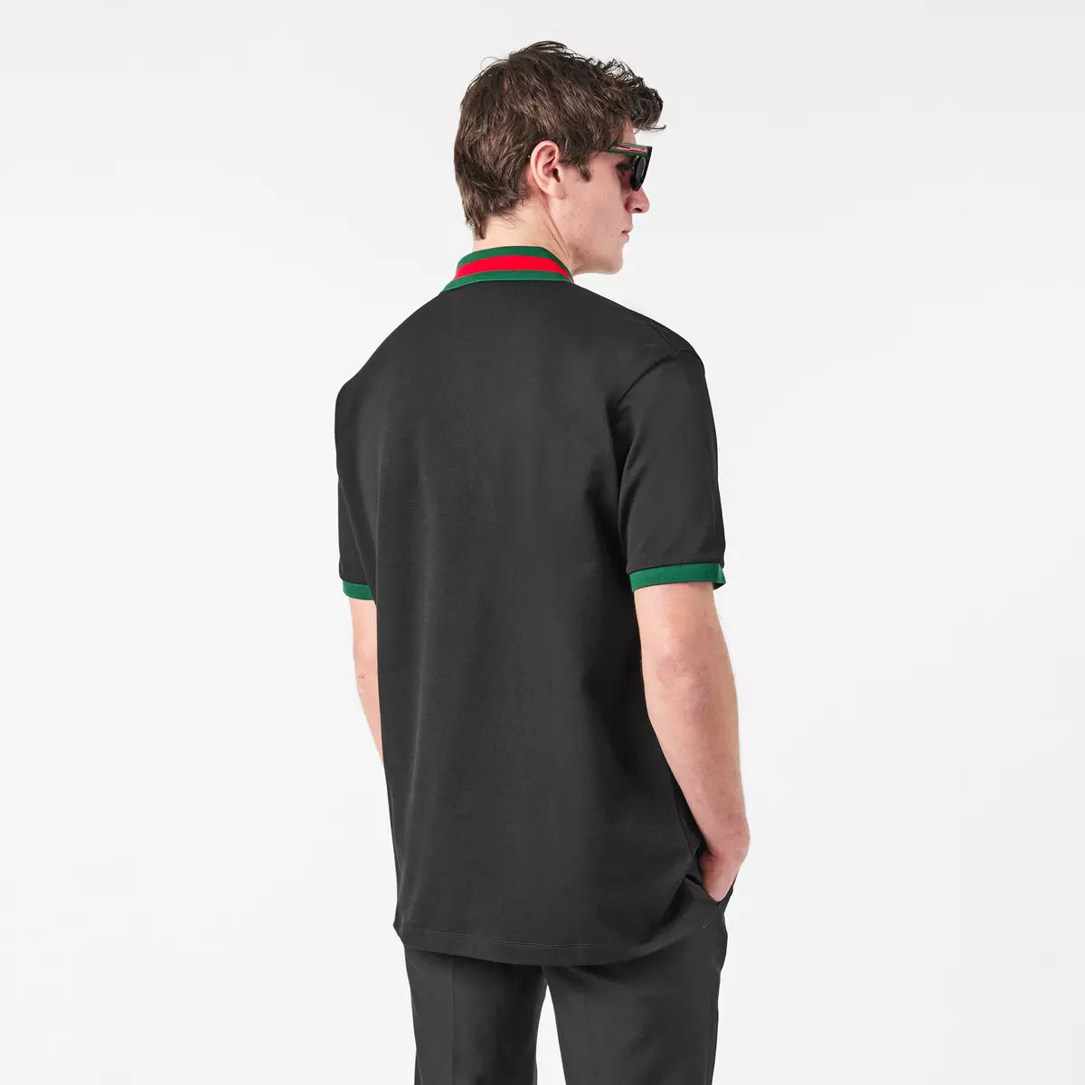Gucci Web Collar Polo Shirt