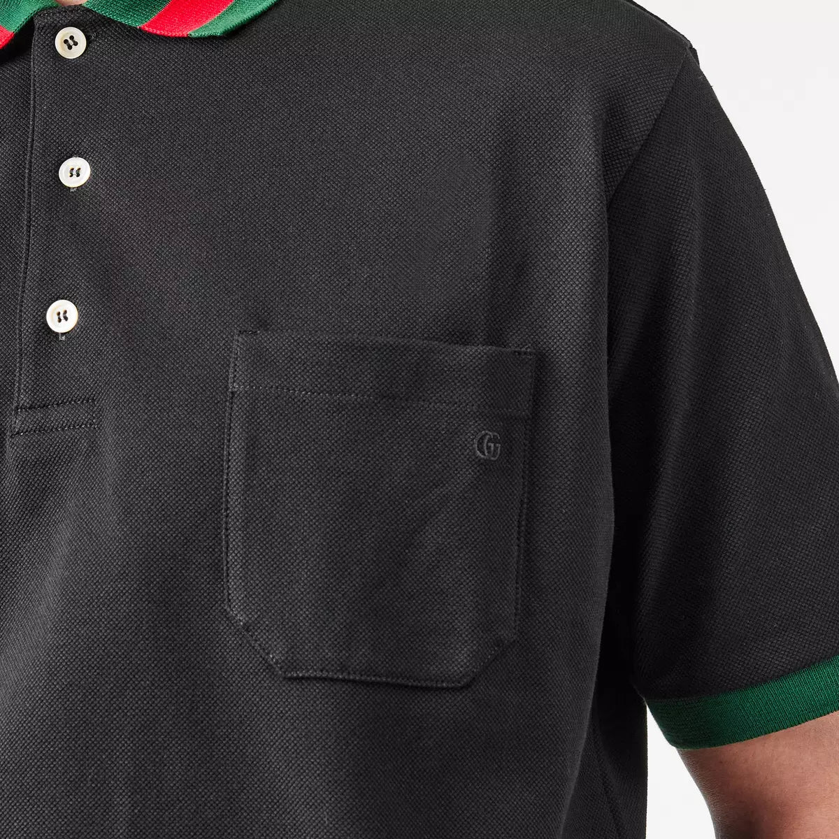 Gucci Web Collar Polo Shirt