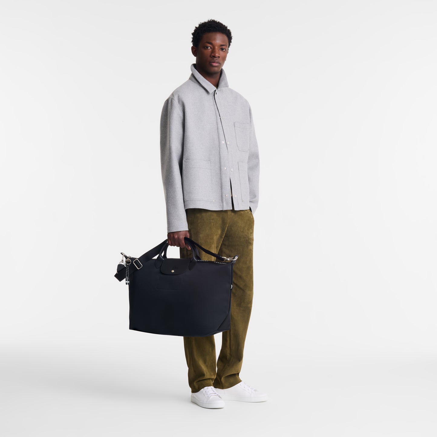 Long Champ Le Pliage Energy L Travel bag Black - Recycled canvas