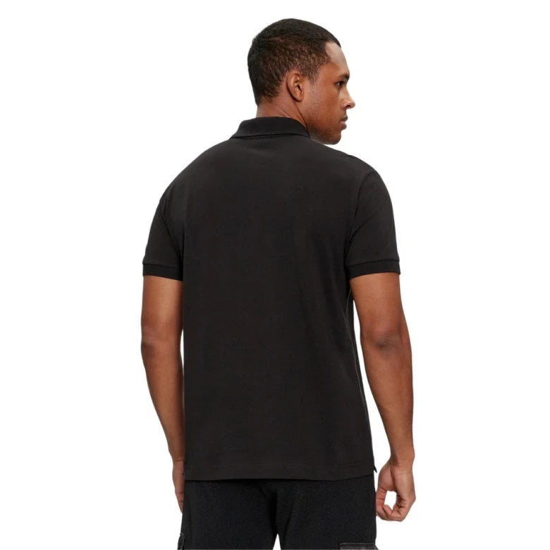 EA7 EMPORIO ARMANI Men's black polo shirt