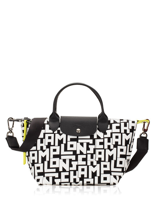 Longchamp Le Pliage LGP Small SH Black White