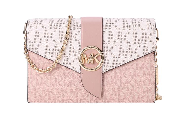 Michael Kors Charm Medium Monogram Chain Crossbody Bag