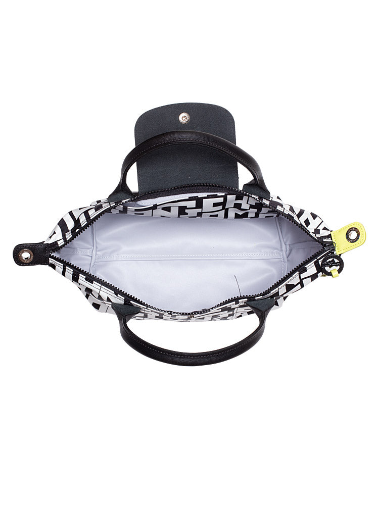 Longchamp Le Pliage LGP Small SH Black White