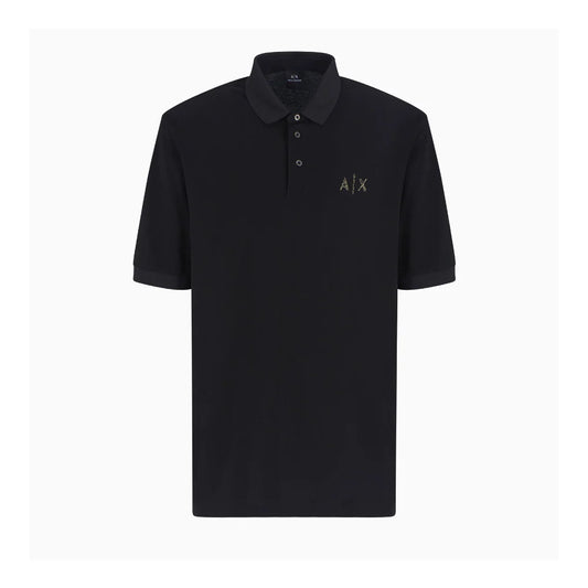 Armani Exchange Regular fit cotton pique polo with logo Medium