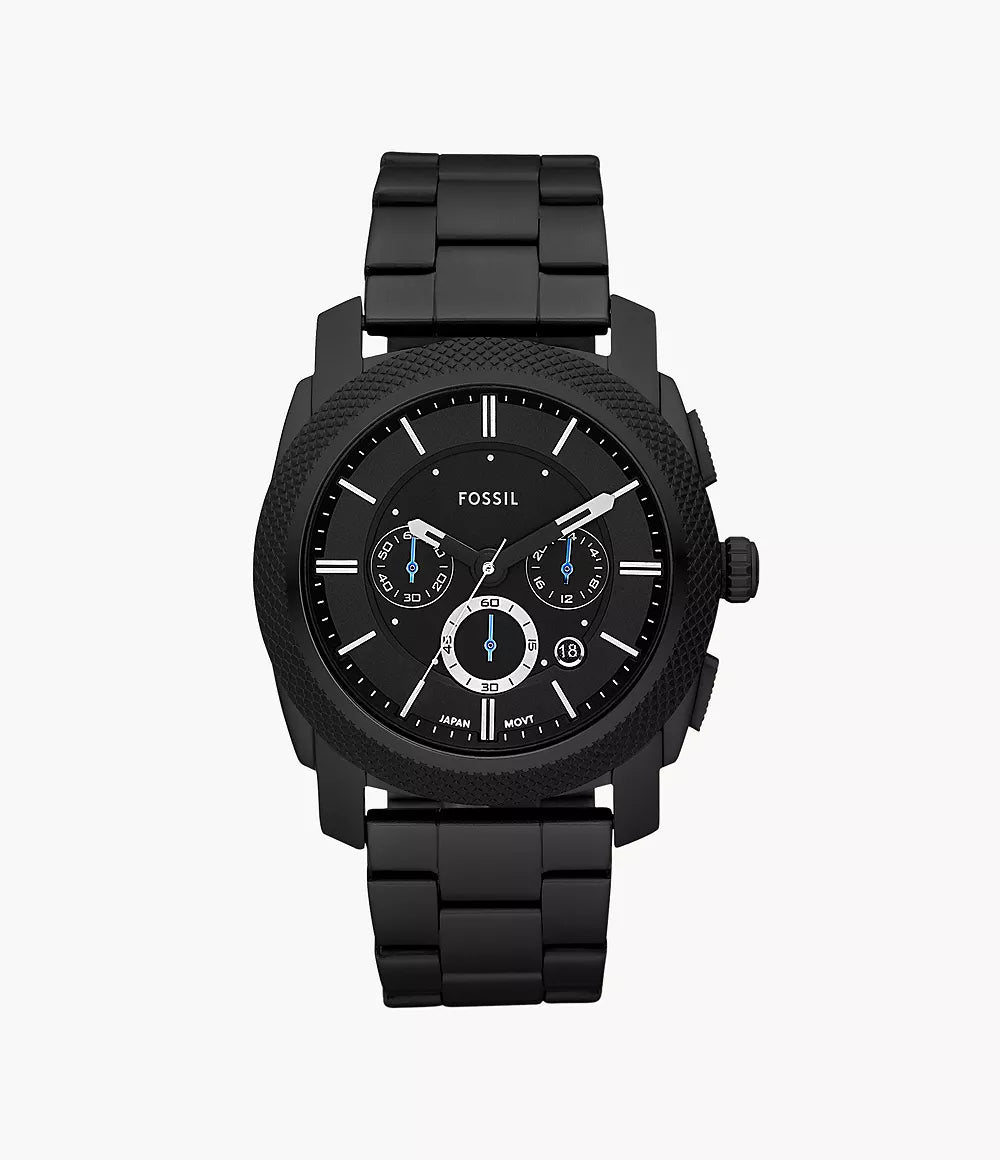Machine Chronograph Black Stainless Steel Watch FS4552