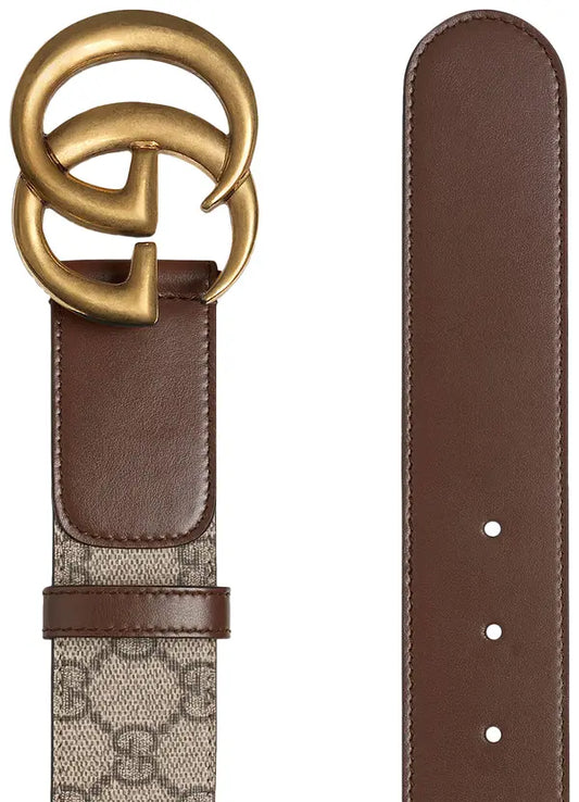 Gucci GG Belt With Double G Buckle 'Brown'