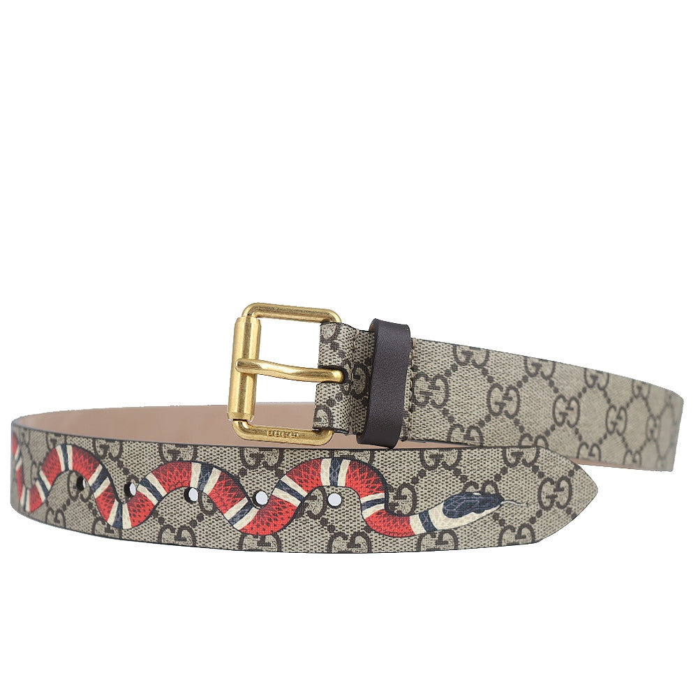 GUCCI GG Supreme Antique Buckle Snake