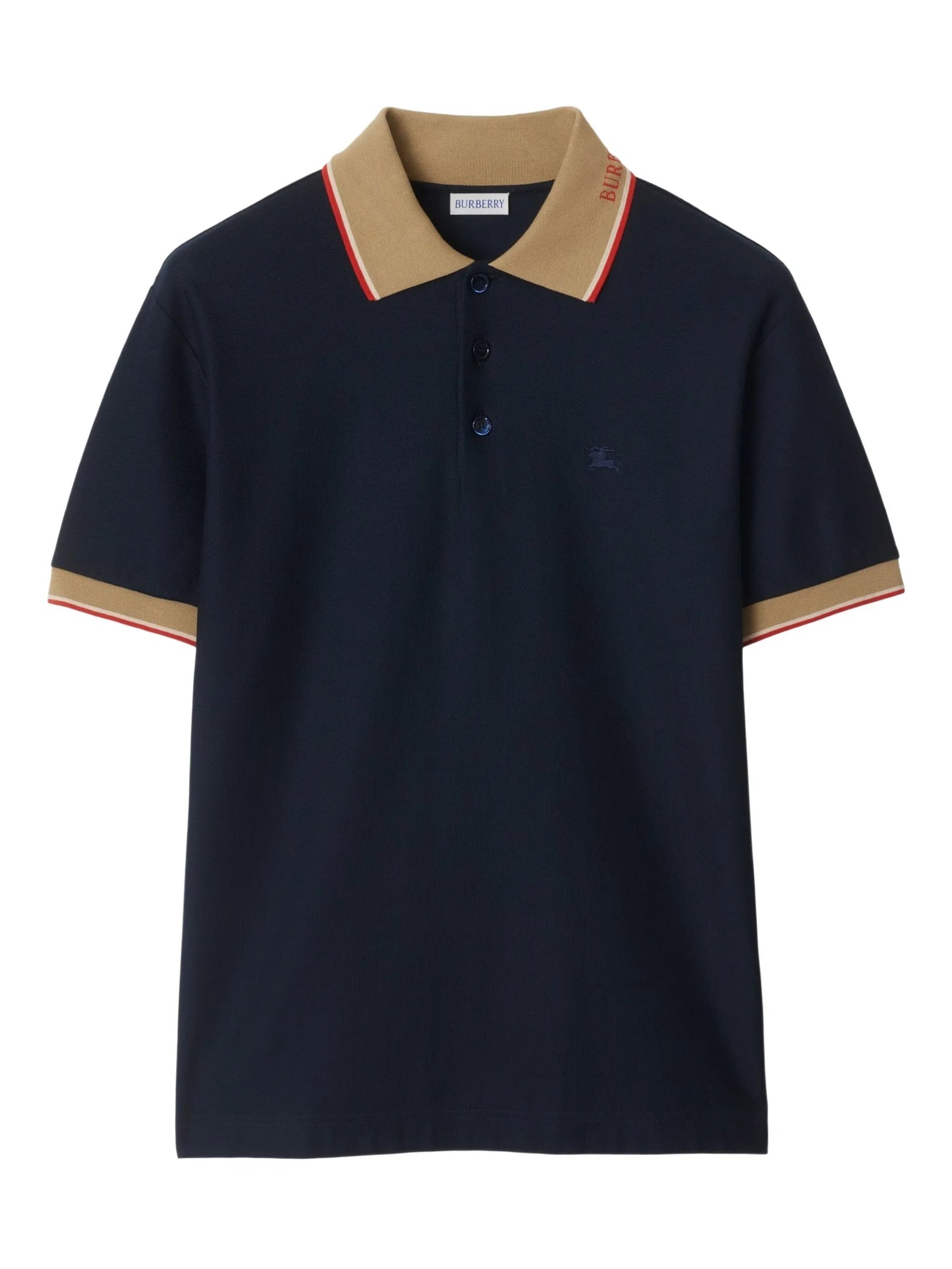 Burberry cotton polo shirt in Navy Blue