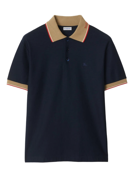 Burberry cotton polo shirt in Navy Blue