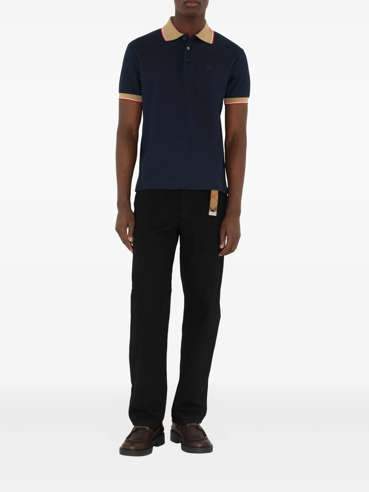 Burberry cotton polo shirt in Navy Blue