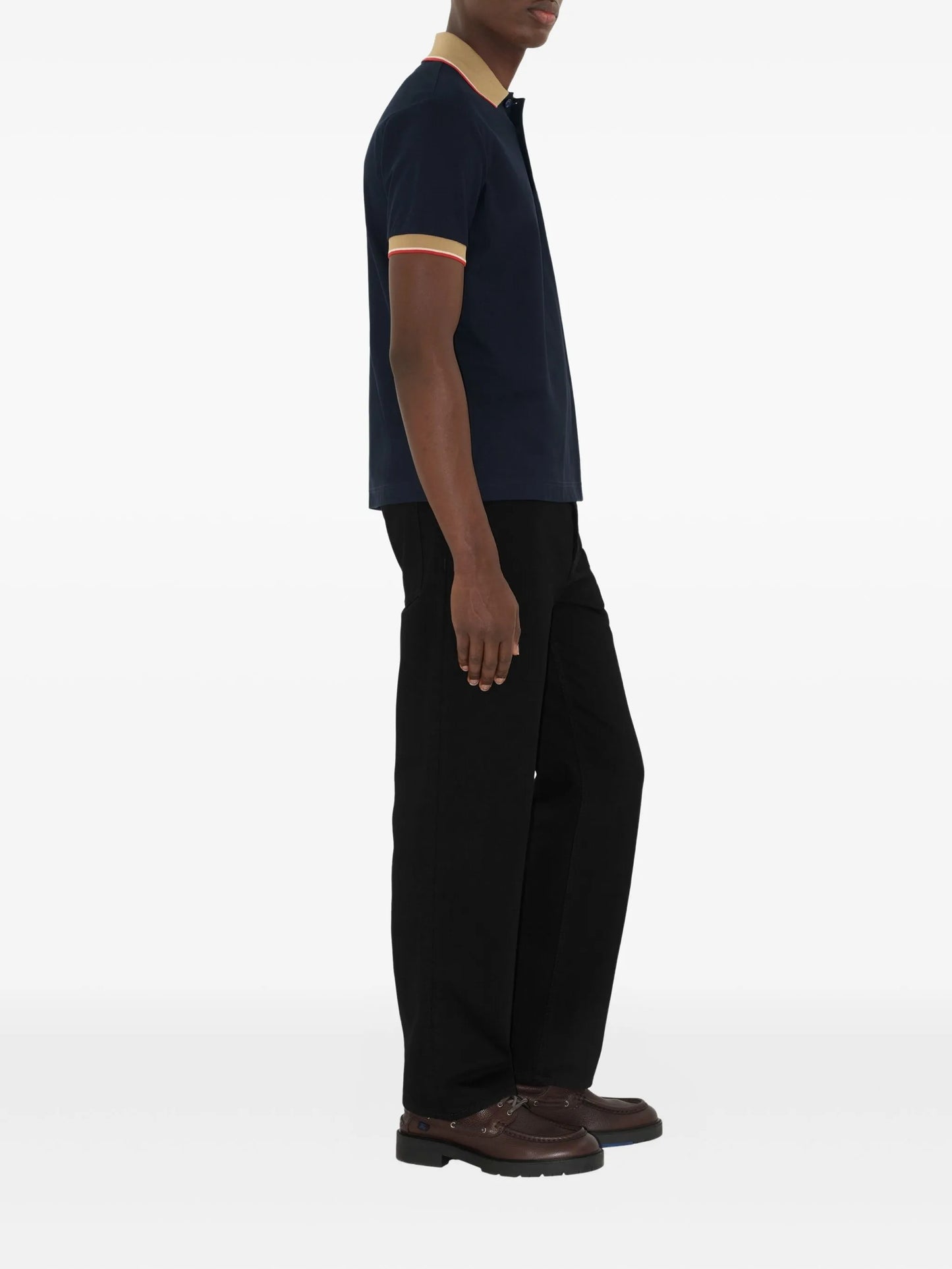 Burberry cotton polo shirt in Navy Blue