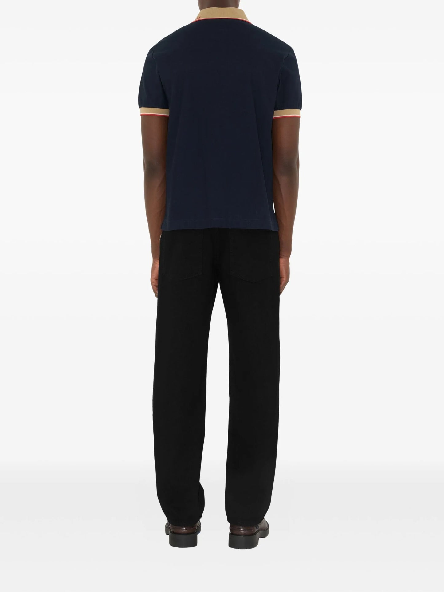 Burberry cotton polo shirt in Navy Blue